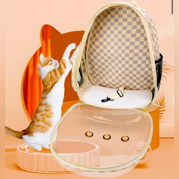 (Last 1)❣️Luxury design checker pet carrier bubble pet bag - Picture 5 of 10